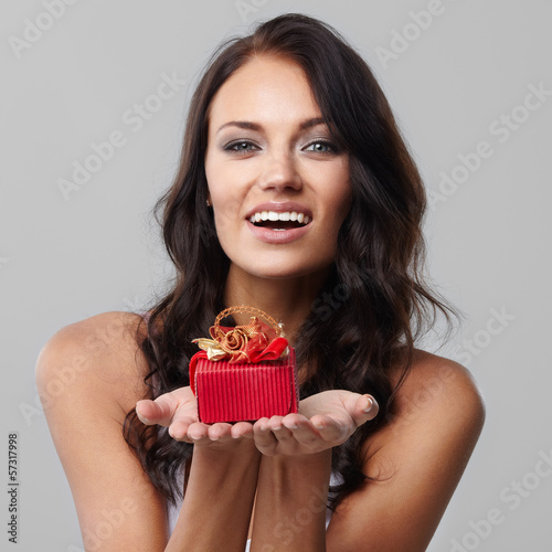 Photo: Gift in a red box Gift in a red box