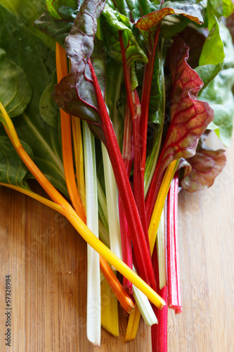 Photo: Rainbow Chard leaves Rainbow Chard leaves