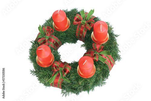 Photo: Adventskranz rot-grün Adventskranz rot-grün