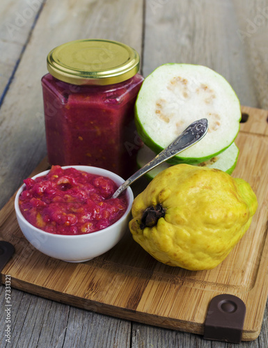 Photo: Guava Jam and guava fruits Guava Jam and guava fruits