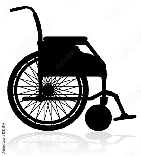 Vector: wheelchair black silhouette vector illustration wheelchair black silhouette vector illustration