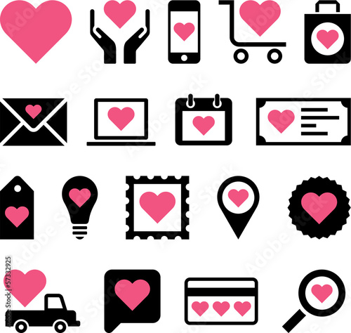 Vector: Conceptual Heart icons Conceptual Heart icons