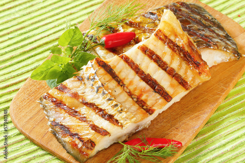 Photo: Grilled carp fillets Grilled carp fillets