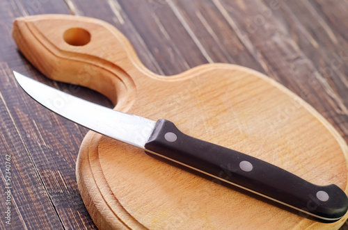 Photo: knife and board knife and board
