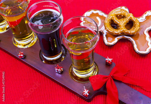 Photo: Christmas Beer Flight Christmas Beer Flight