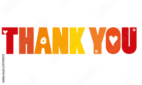 Vector: Thank you in gelb rot orange - Vektor Thank you in gelb rot orange - Vektor