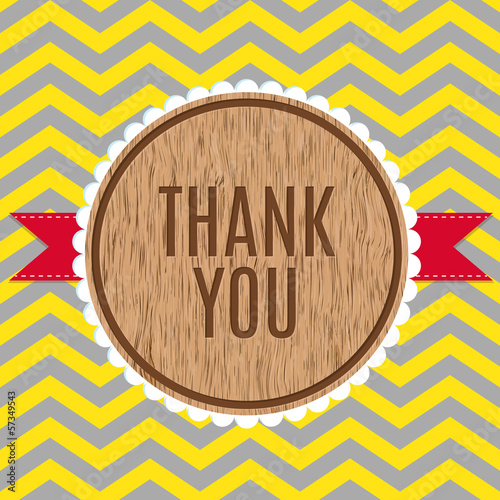Vector: Thank you greeting card, geometric zigzag pattern Thank you greeting card, geometric zigzag pattern