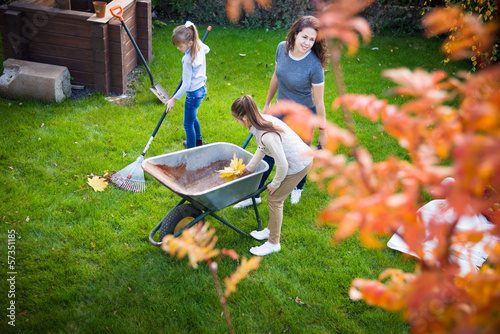 Photo: family gardening family gardening