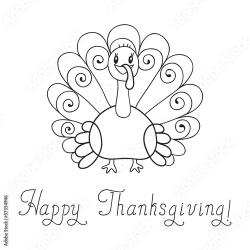 Vector: Thanksgiving turkey. Thanksgiving Day. Thanksgiving turkey. Thanksgiving Day.