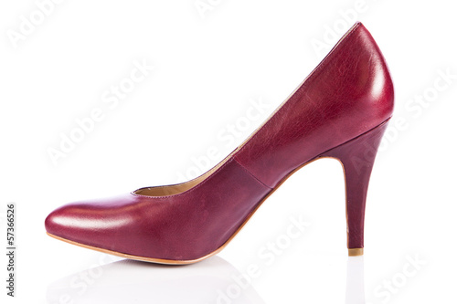 Photo: Woman shoes isolated on white. Nice woman shoes Woman shoes isolated on white. Nice woman shoes