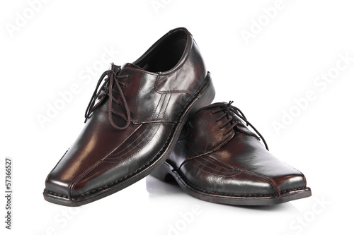 Photo: man's shoes isolated on white background. Male fashion with sho man's shoes isolated on white background. Male fashion with sho