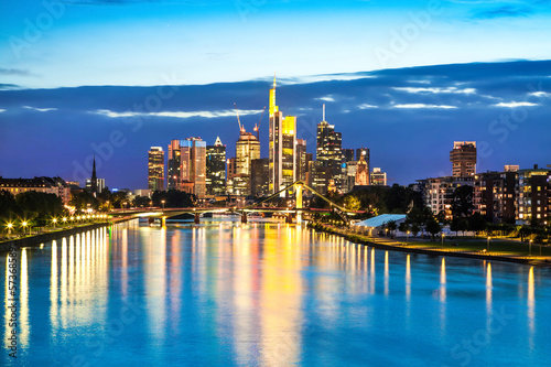 Photo: Frankfurt am Main at dusk, Germany Frankfurt am Main at dusk, Germany