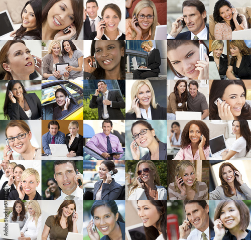 Photo: Business Men Women Communications Wireless Mobile Technology Business Men Women Communications Wireless Mobile Technology