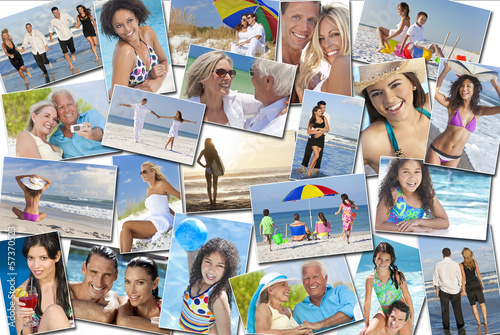 Photo: People Men Women Children Family Beach Vacation Holiday People Men Women Children Family Beach Vacation Holiday