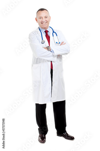 Photo: Doctor full length isolated on white Doctor full length isolated on white