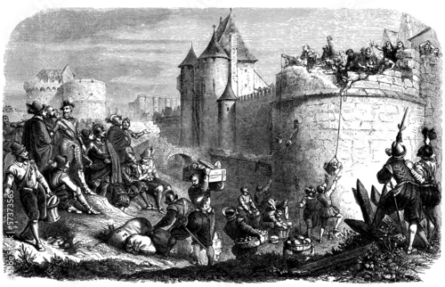 Illustration: King Henri IV : before Paris - 16th century King Henri IV : before Paris - 16th century