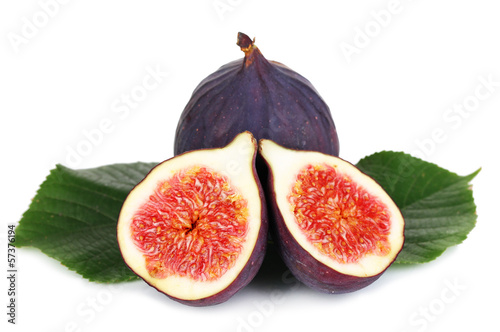 Photo: Ripe figs isolated on white Ripe figs isolated on white
