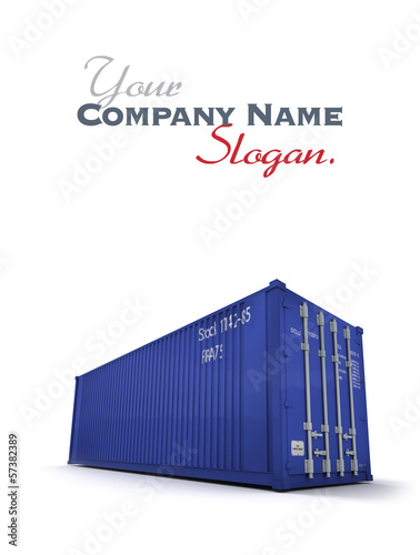 Photo: Blue cargo container Blue cargo container