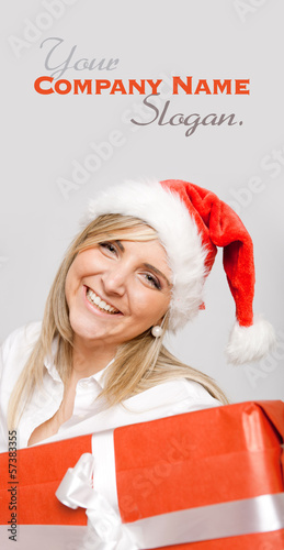 Photo: Laughing blonde and Christmas Laughing blonde and Christmas