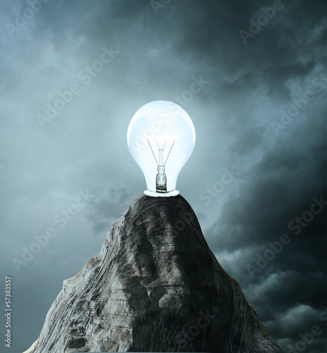 Photo: rock with lamp rock with lamp
