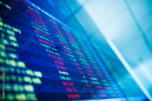 Photo: Display of Stock market Display of Stock market