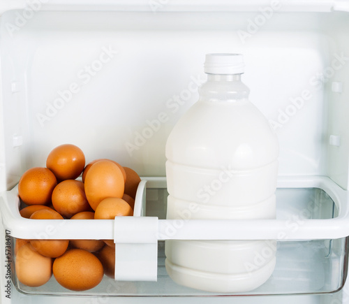Photo: Fresh Food on Refrigerator Door Shelf Fresh Food on Refrigerator Door Shelf