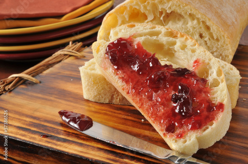 Photo: Sliced bread with jam Sliced bread with jam