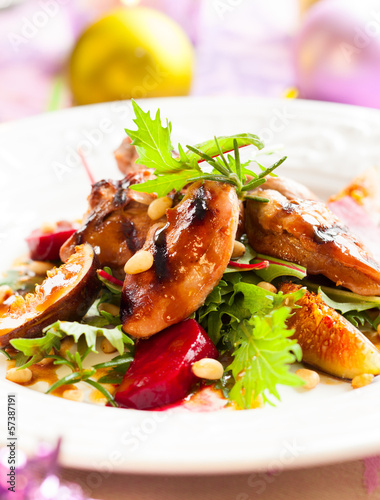 Photo: salad with quail salad with quail
