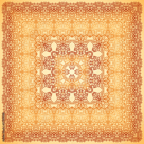 Vector: Vintage beige ornate vector square background Vintage beige ornate vector square background
