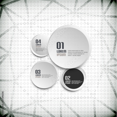 Vector: Vector 3d paper infographic - circles template Vector 3d paper infographic - circles template