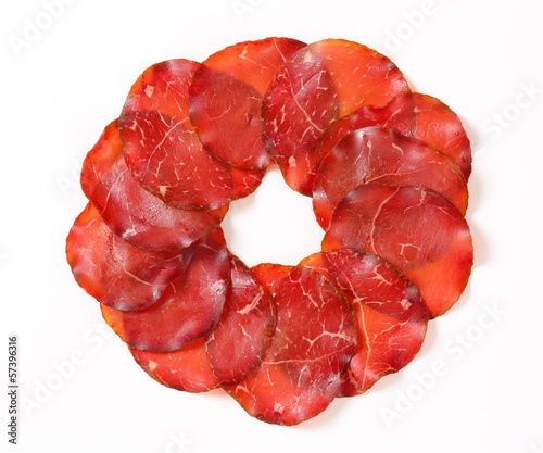 Photo: Thin-sliced smoked beef Thin-sliced smoked beef