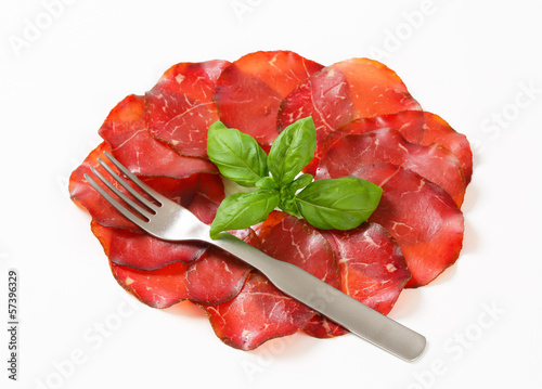 Photo: Thin-sliced smoked beef Thin-sliced smoked beef