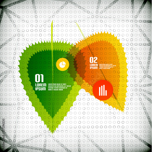 Vector: Transparent leaves infographic banner concept Transparent leaves infographic banner concept
