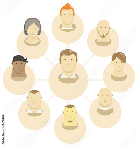 Vector: Modern people communication abstract scheme Modern people communication abstract scheme