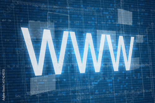 Photo: WWW on digital background, internet concept. WWW on digital background, internet concept.