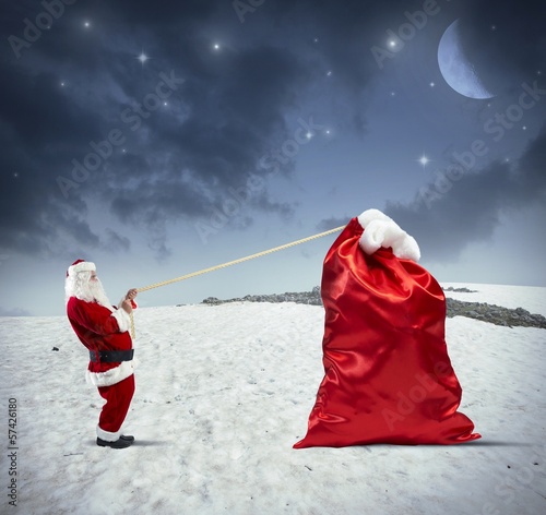Photo: Heavy bag of gifts Heavy bag of gifts