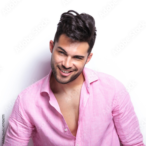 Photo: young fashion man smiles for you young fashion man smiles for you
