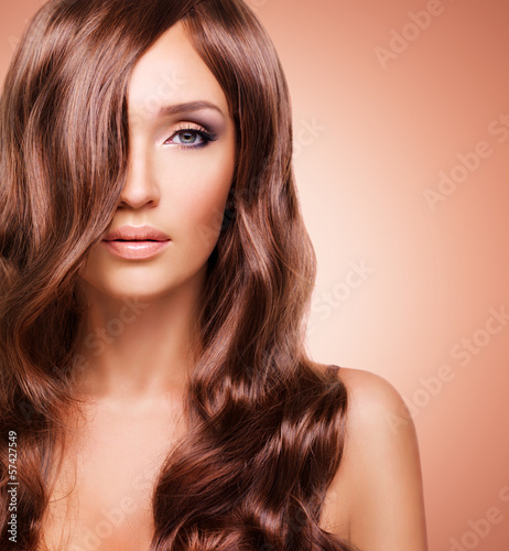 Photo: Portrait of beautiful sexy woman with long red hairs Portrait of beautiful sexy woman with long red hairs