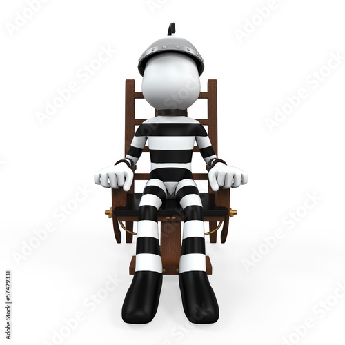 Illustration: Illustration of a Prisoner in an Electric Chair Illustration of a Prisoner in an Electric Chair