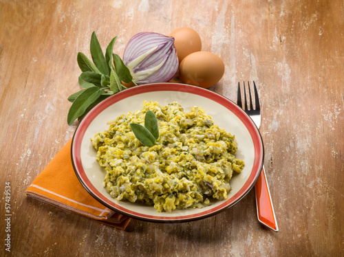 Photo: scrambled eggs with sage and onions scrambled eggs with sage and onions