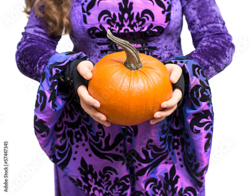 Photo: Holding Pumpkin Holding Pumpkin
