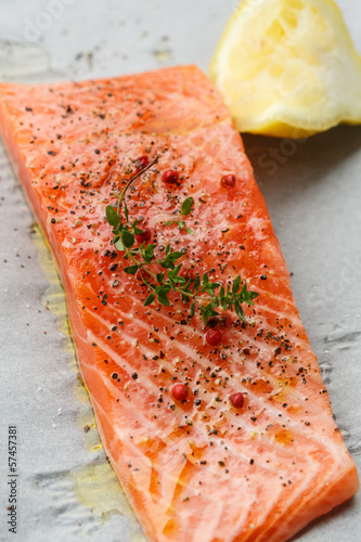 Photo: Raw salmon filet Raw salmon filet