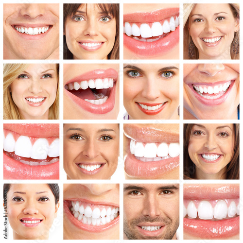 Photo: People teeth collage. People teeth collage.