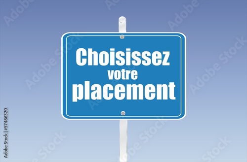 Vector: panneau choisissez votre placement panneau choisissez votre placement