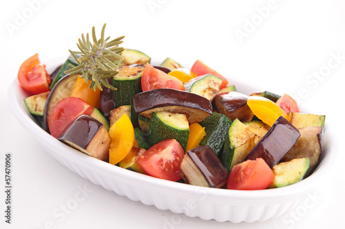 Photo: ratatouille made of eggplant,zucchini and tomato ratatouille made of eggplant,zucchini and tomato