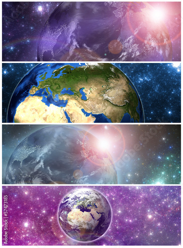 Earth in space. Elements of this image furnished by NASA