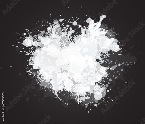 Vector: White blots on the black background White blots on the black background