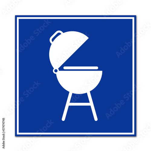 Illustration: Cartel simbolo barbacoa Cartel simbolo barbacoa