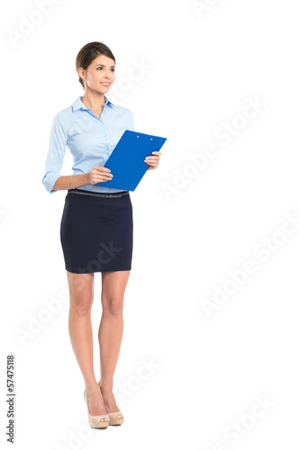 Photo: Businesswoman Holding Clipboard Businesswoman Holding Clipboard