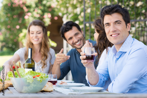 Photo: Man Drink Glass Of Wine Man Drink Glass Of Wine